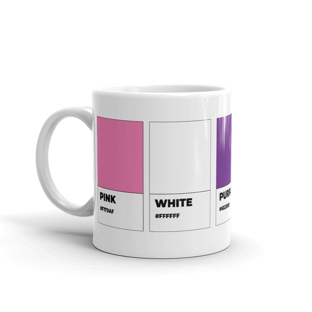 Taza con colores de género fluido