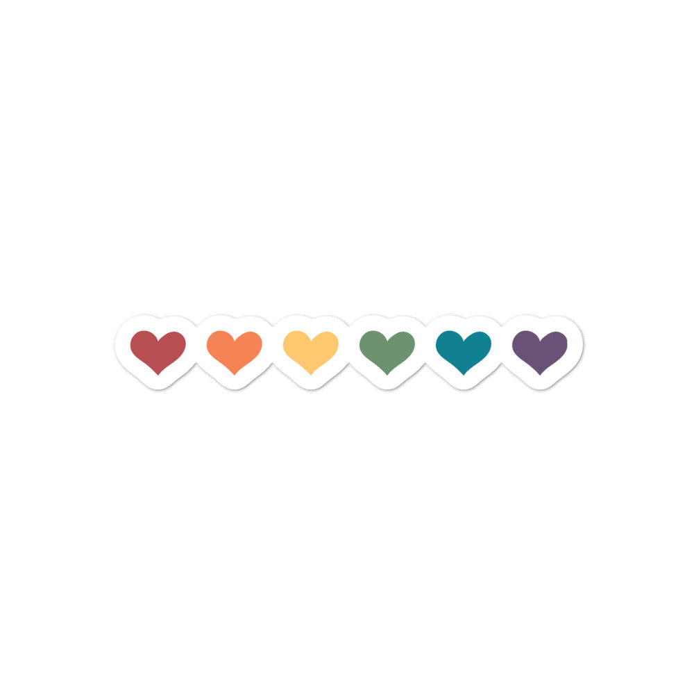 Rainbow Hearts Sticker