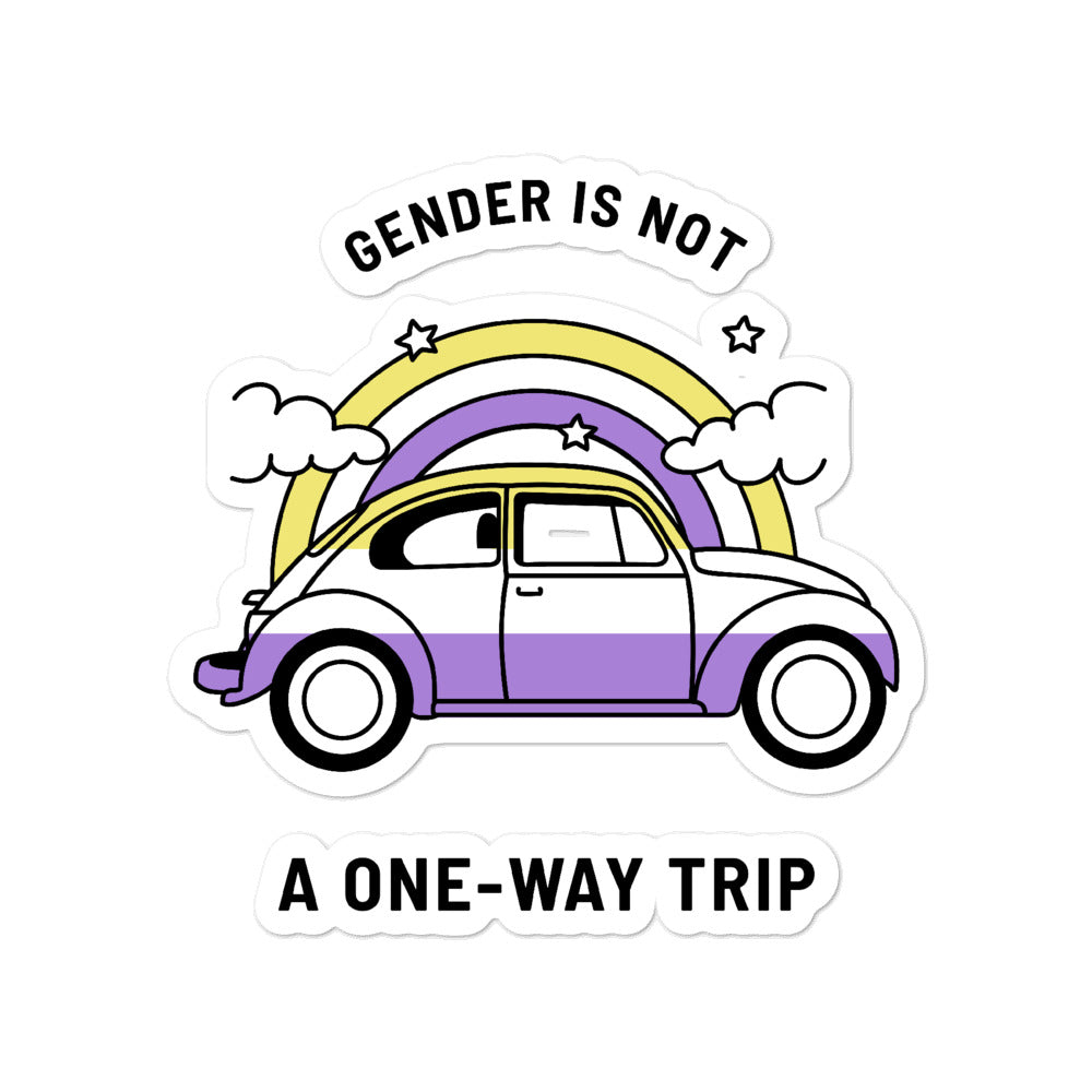 Gender is Not a One Way Street Stickers