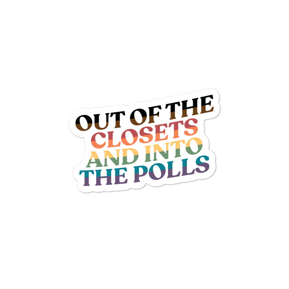 Autocollants « Sortir du placard et entrer dans les urnes »