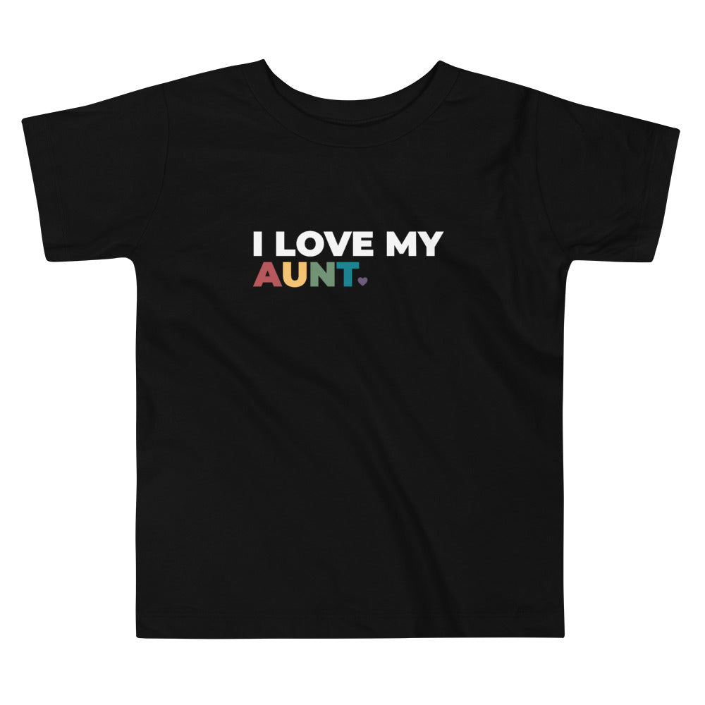 Camiseta para niños pequeños "Amo a mi tía"