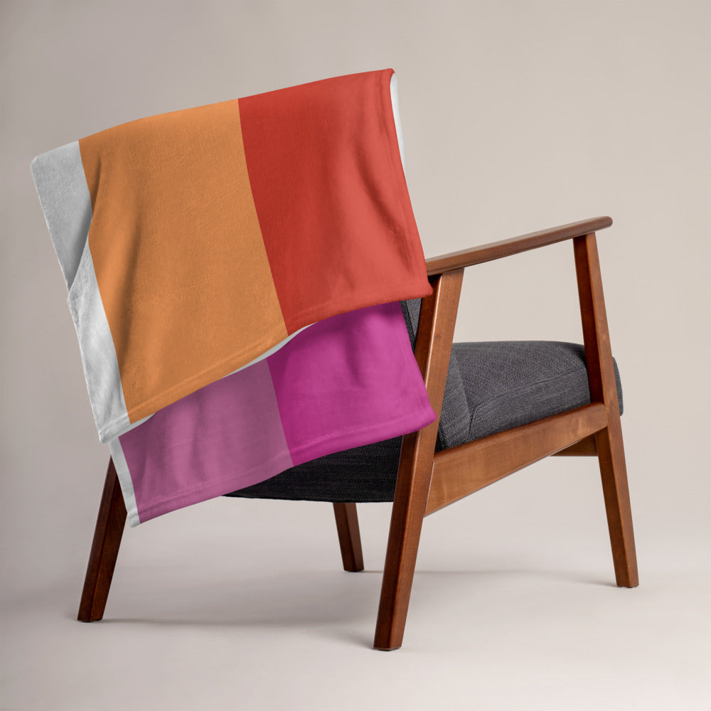 Manta con motivo del orgullo lésbico