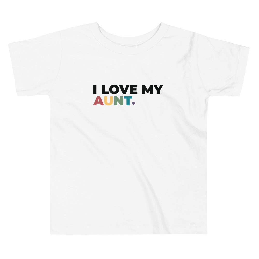 Camiseta para niños pequeños "Amo a mi tía"