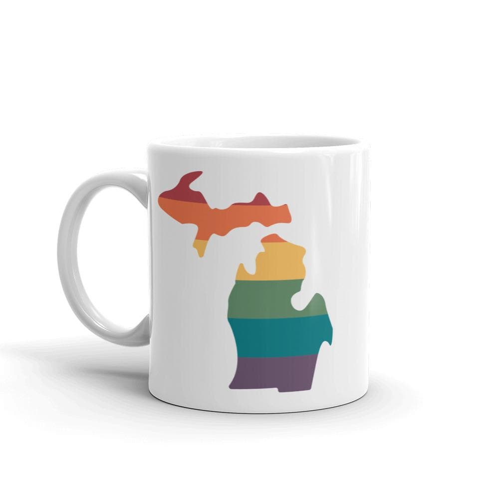 Taza arcoiris de Michigan