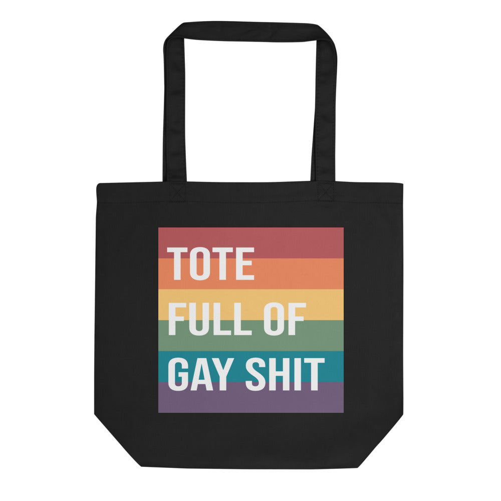 Sac fourre-tout bio « Plein de merde gay »