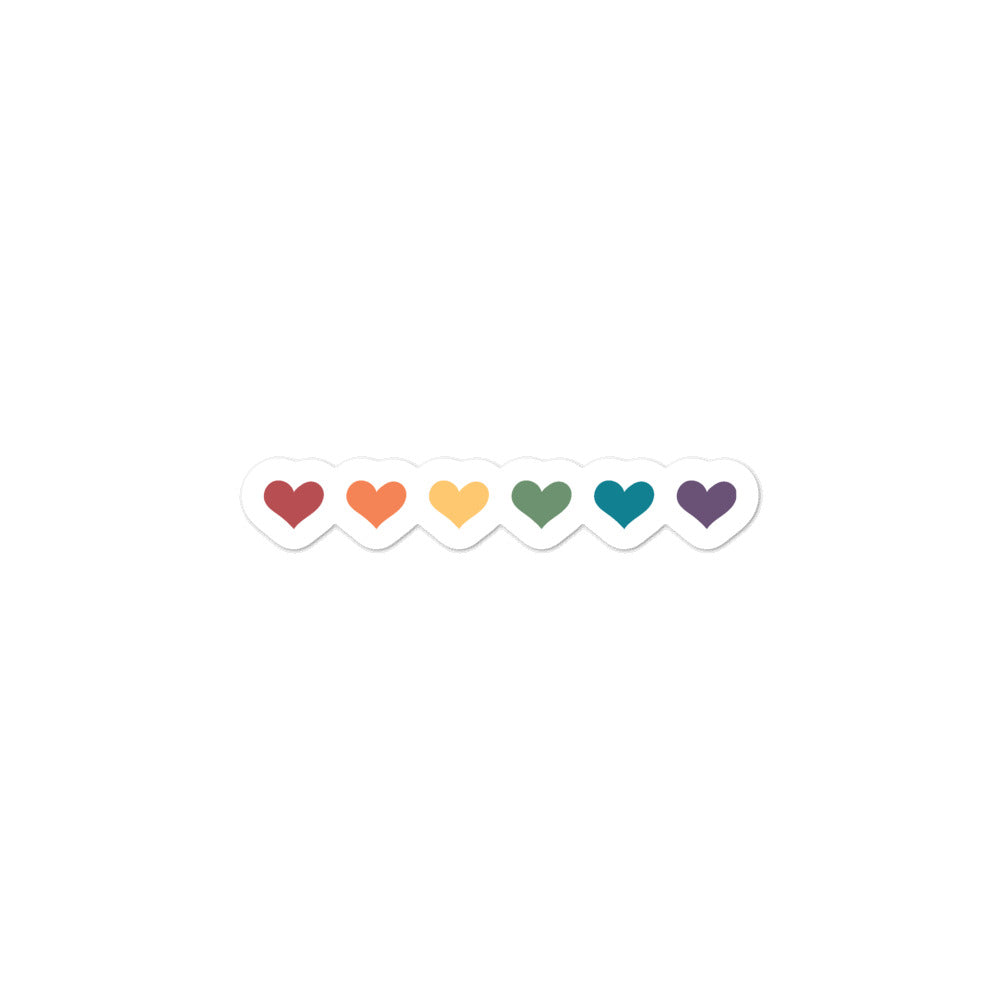 Rainbow Hearts Sticker