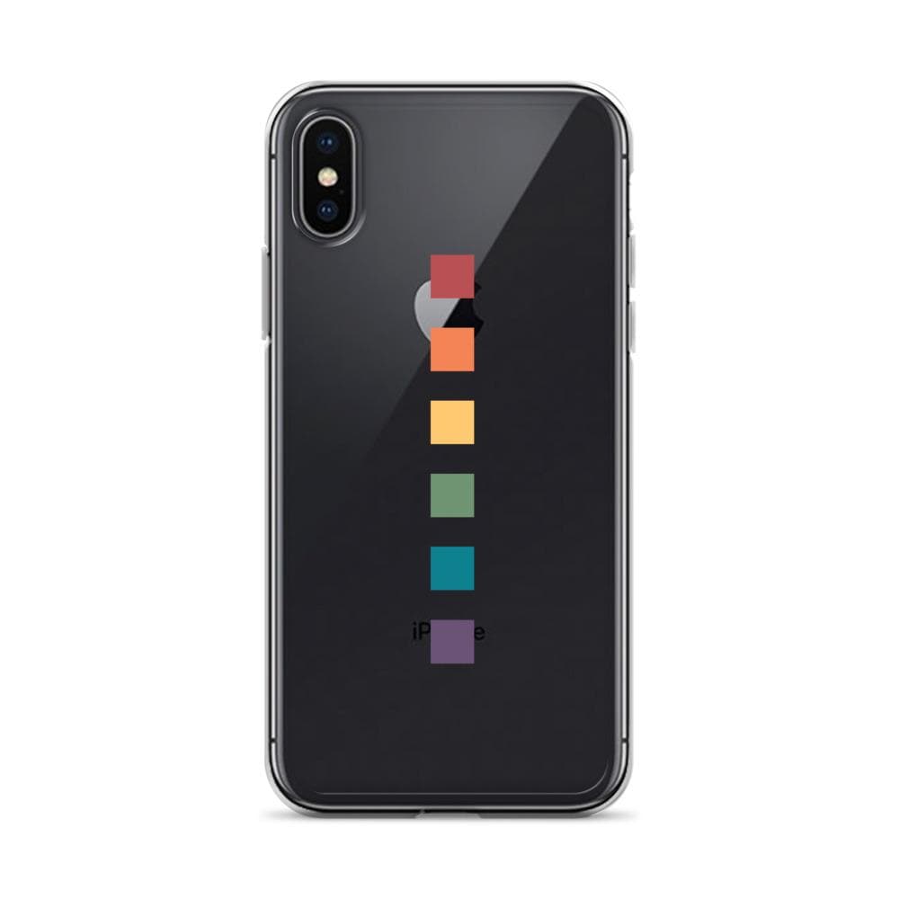 Funda para iPhone con cuadrados de arcoíris
