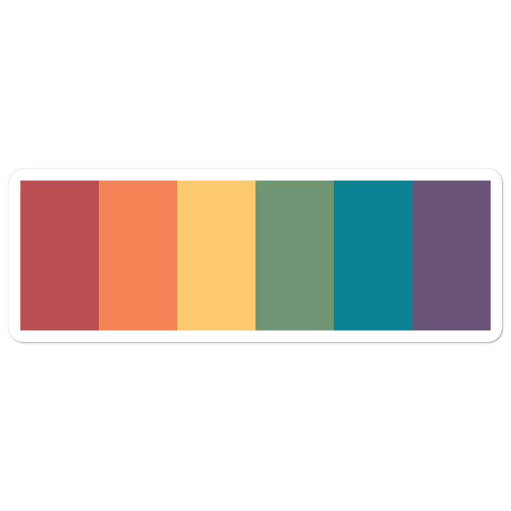 Pegatinas de bloques de arcoíris