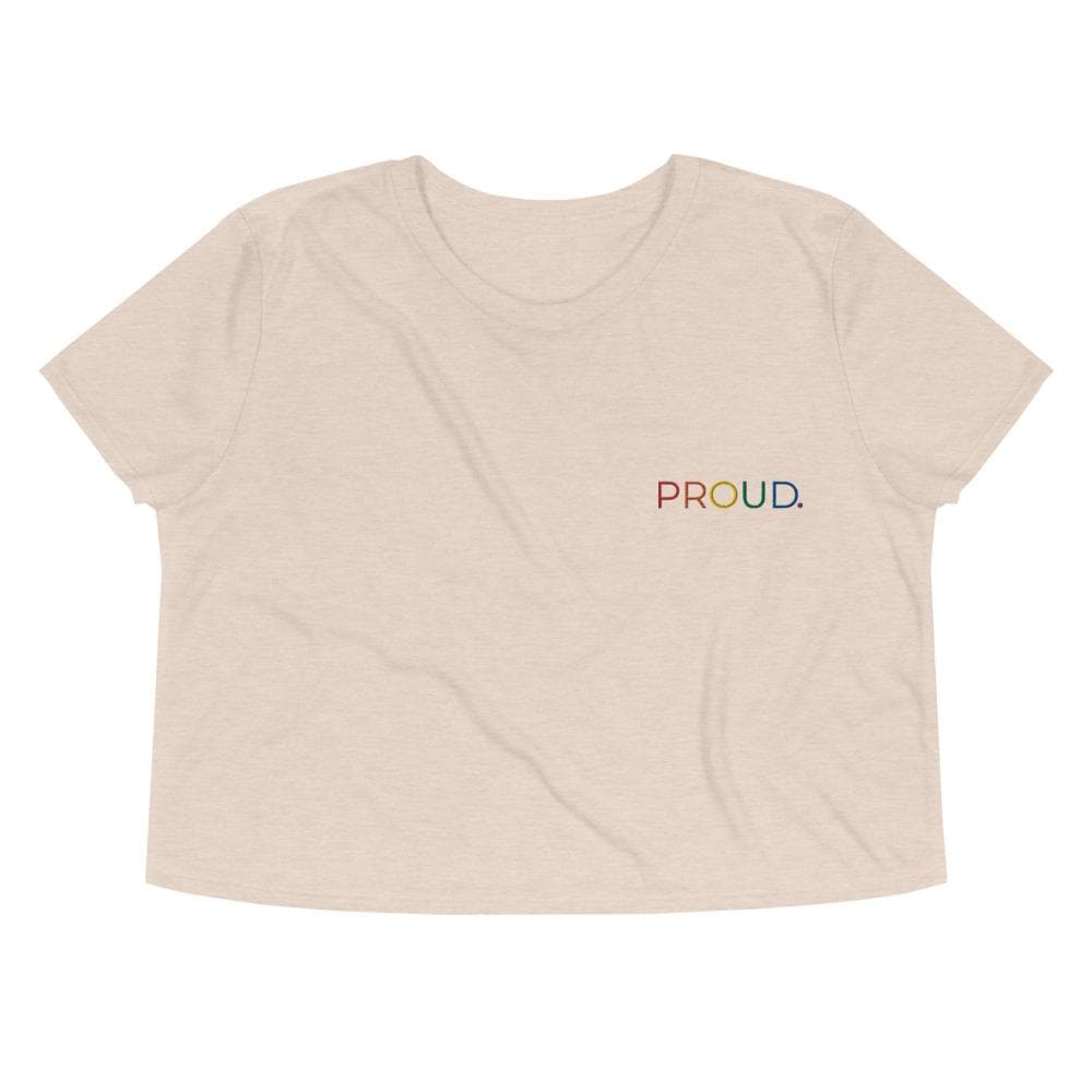 Proud Embroidered Unisex Crop Top