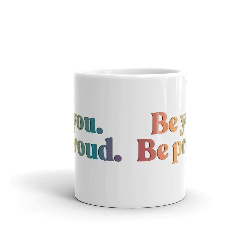 Taza con degradado "Sé tú, sé orgulloso"