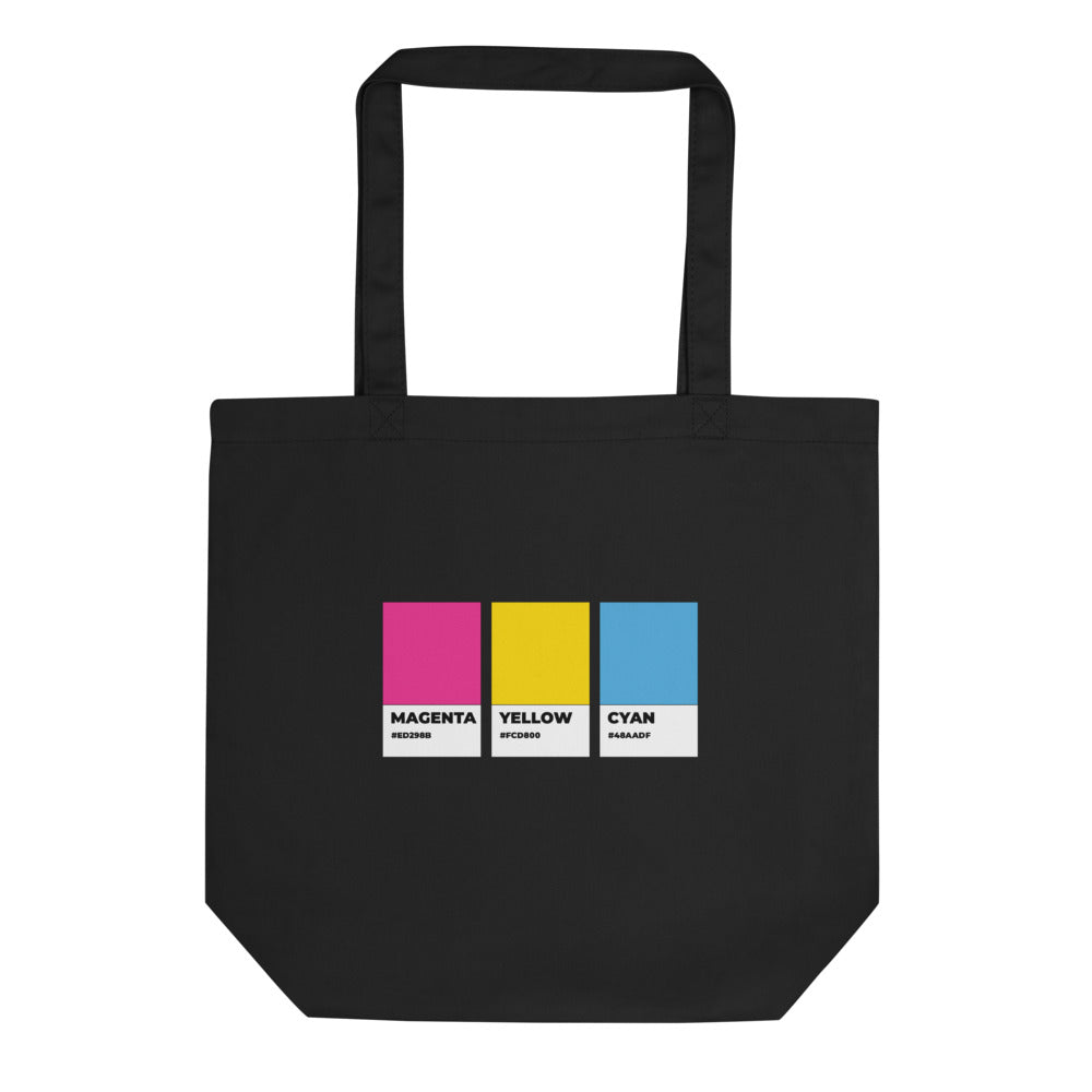 Bolsa de tela orgánica con colores pansexuales