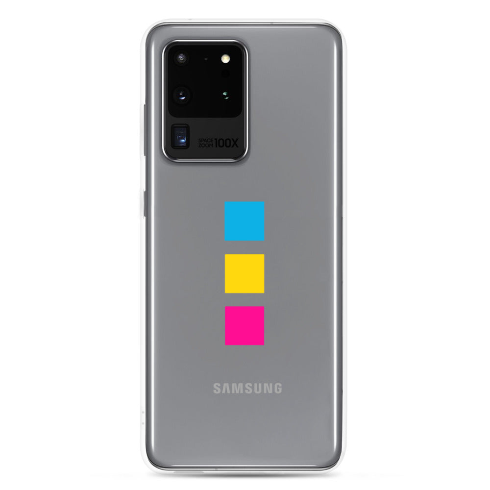 Funda para Samsung con cuadrados pansexuales