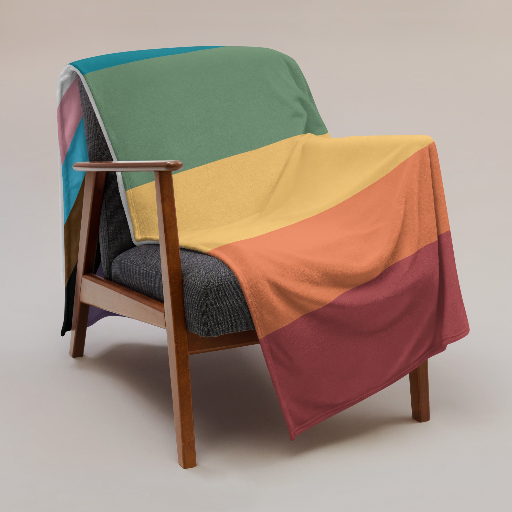 Manta con la bandera del orgullo progresista