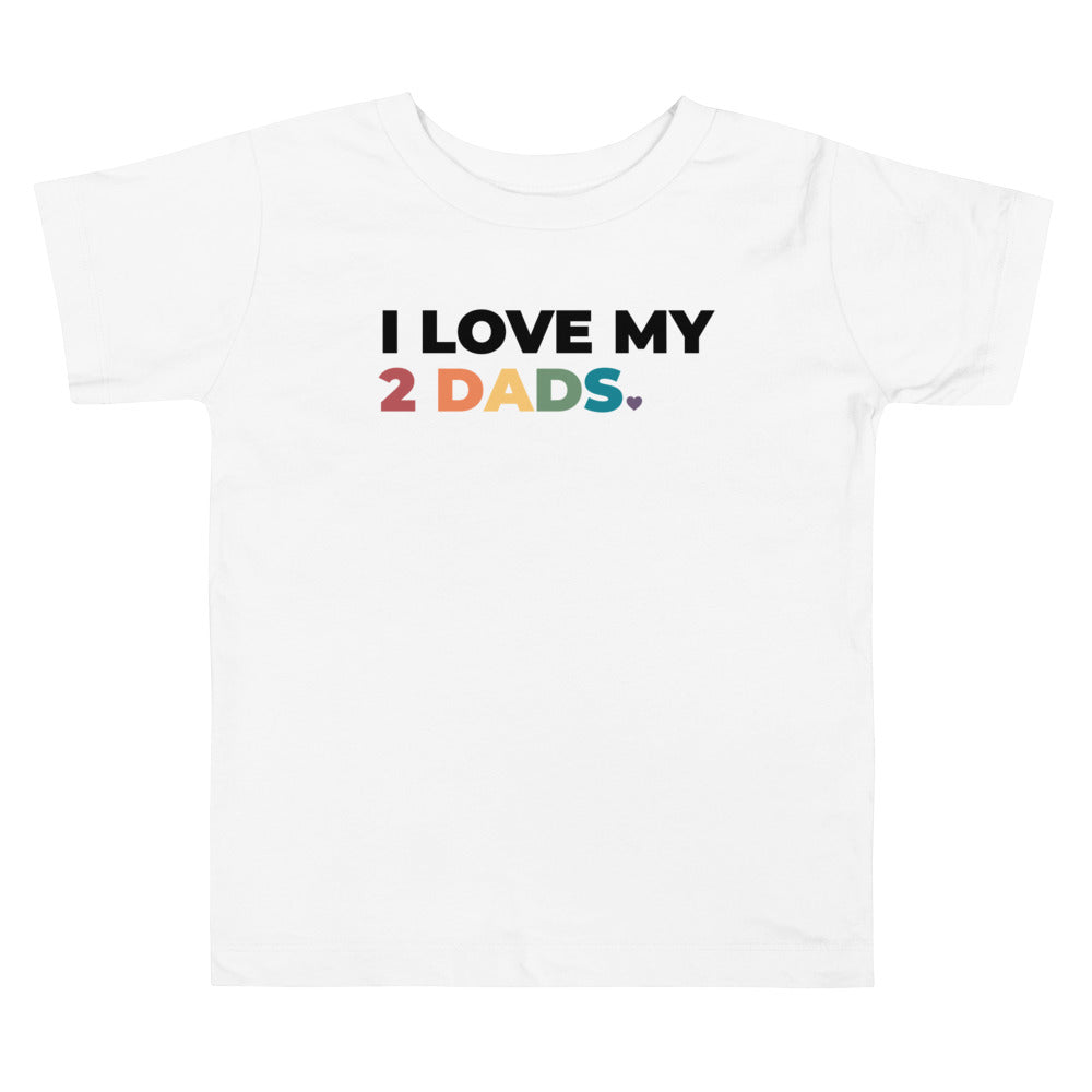 Camiseta para niños pequeños "Amo a mis dos papás"