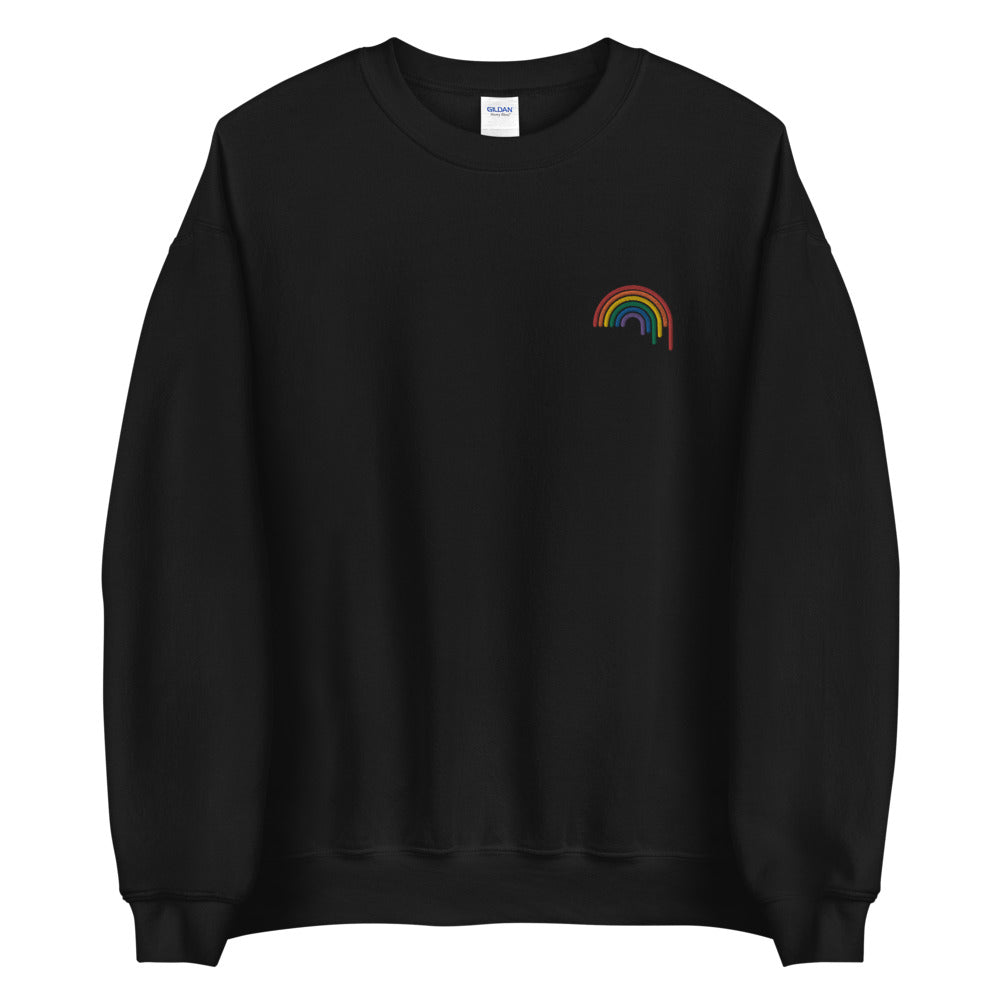 Rainbow Drip Embroidered Unisex Sweatshirt