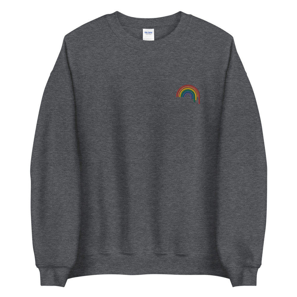 Rainbow Drip Embroidered Unisex Sweatshirt