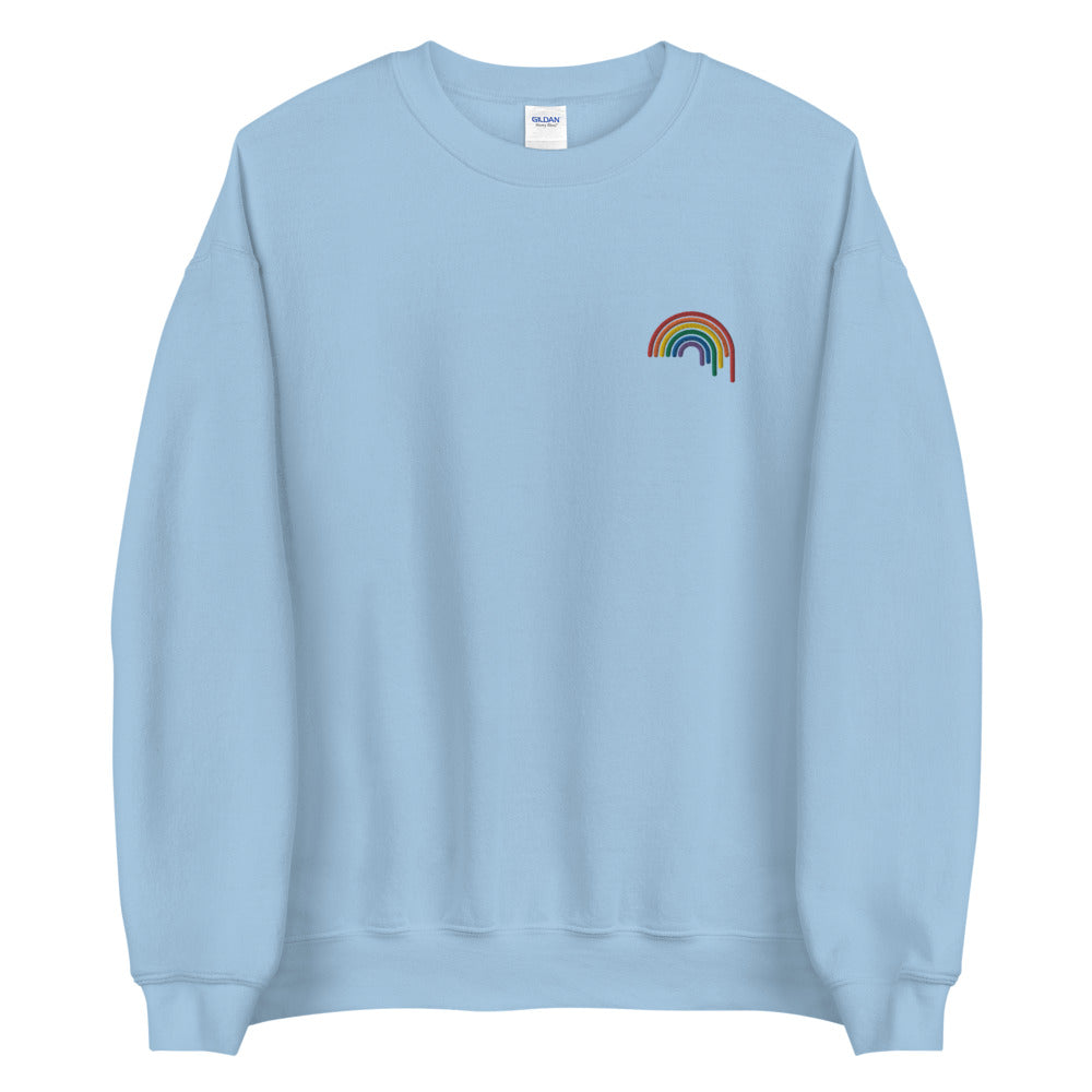 Rainbow Drip Embroidered Unisex Sweatshirt