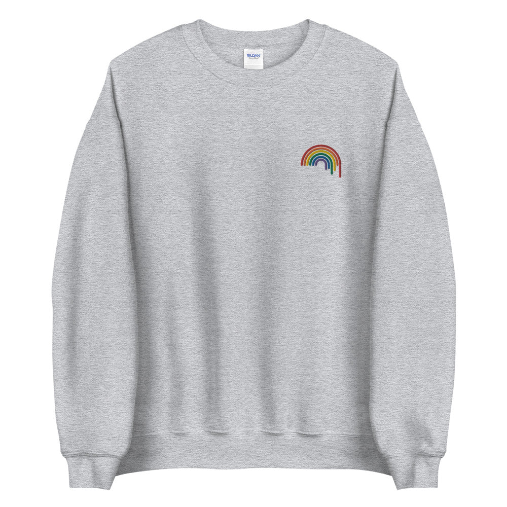 Rainbow Drip Embroidered Unisex Sweatshirt