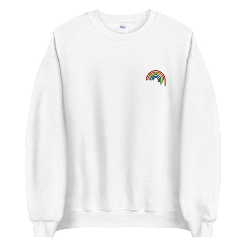 Rainbow Drip Embroidered Unisex Sweatshirt