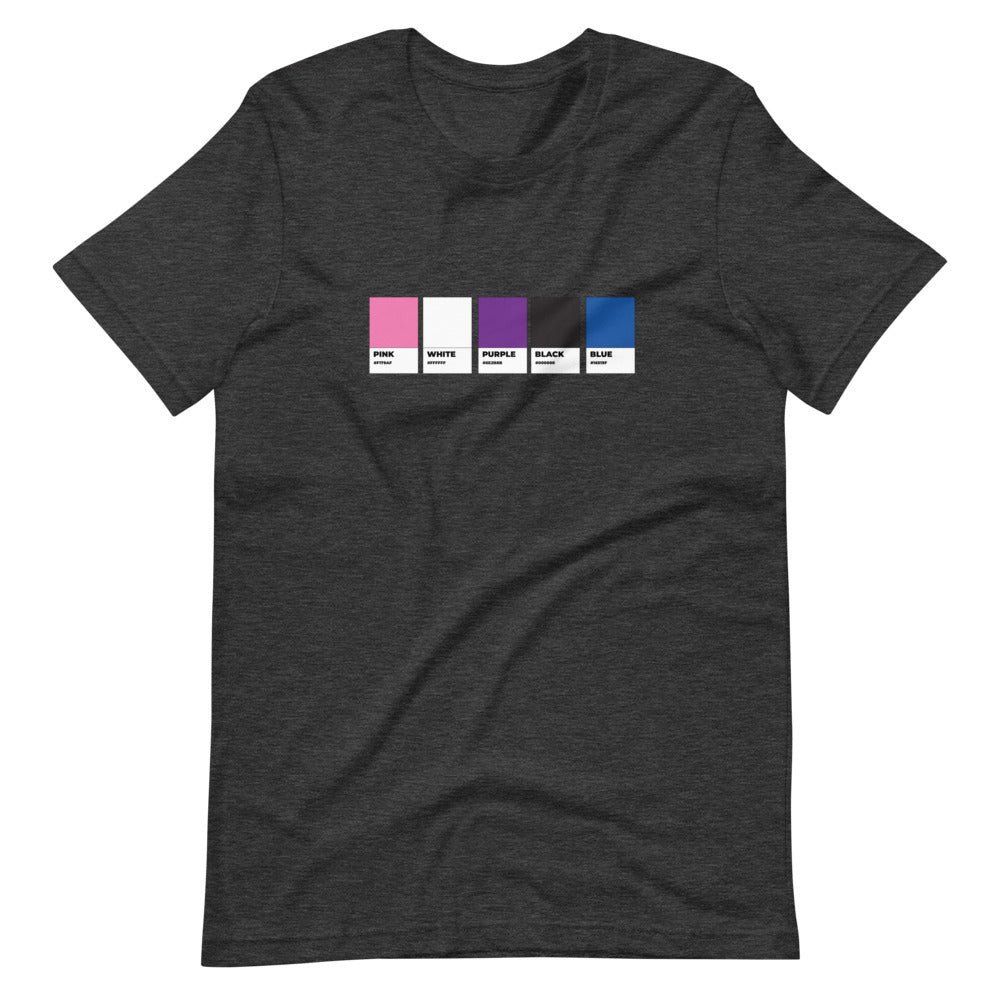 Genderfluid Colors Swatch Unisex T-Shirt