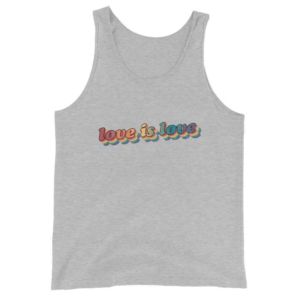 Retro Love is Love Unisex Tank Top