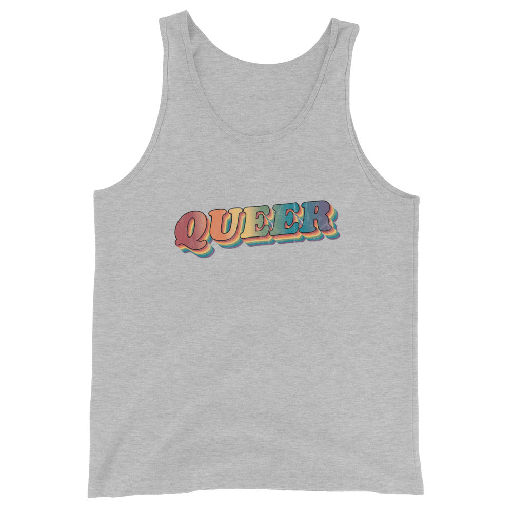 Camiseta sin mangas unisex retro queer