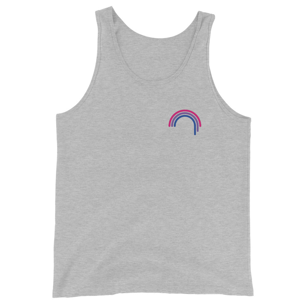 Bisexual Rainbow Drip Unisex Tank Top