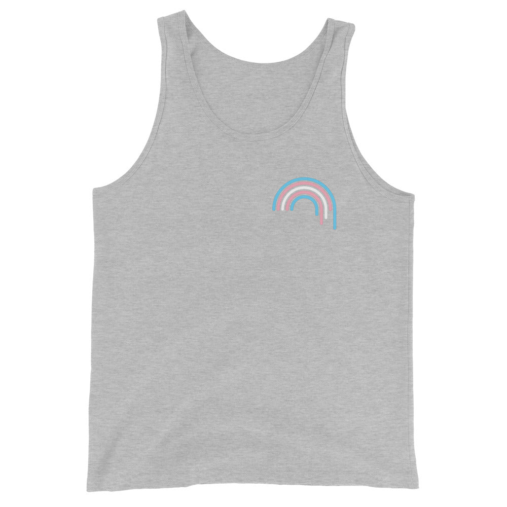 Trans Rainbow Drip Unisex Tank Top