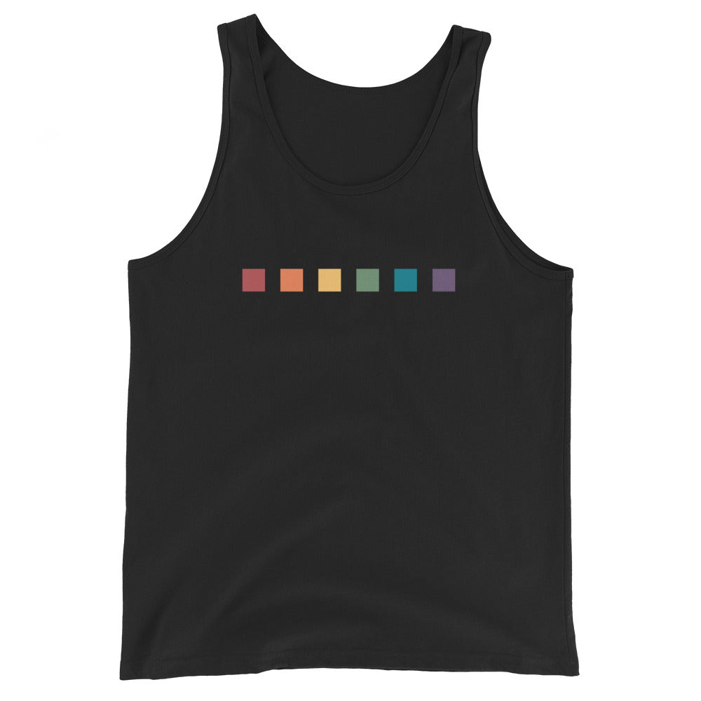 Rainbow Squares Unisex Tank Top