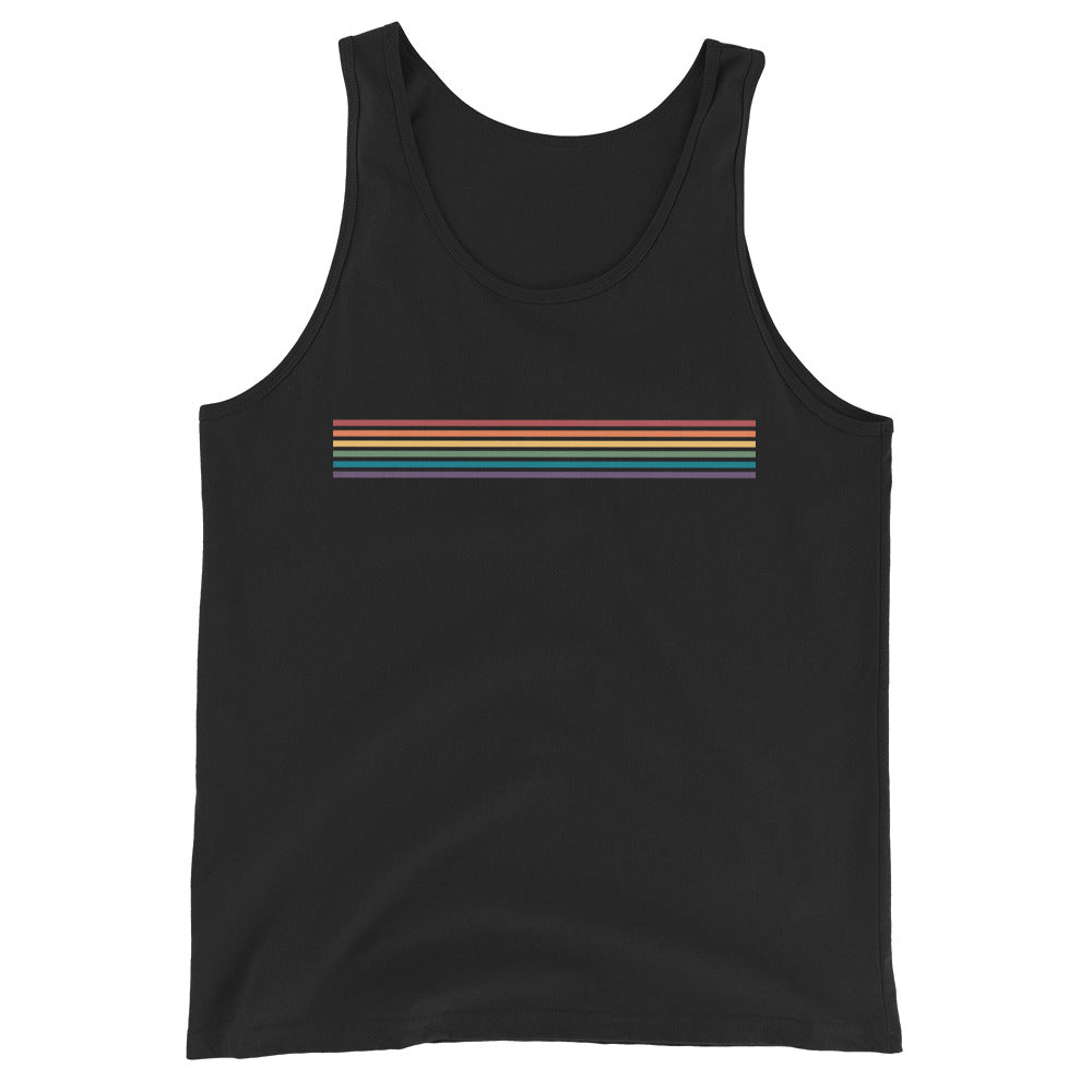 Rainbow Stripes Unisex Tank Top