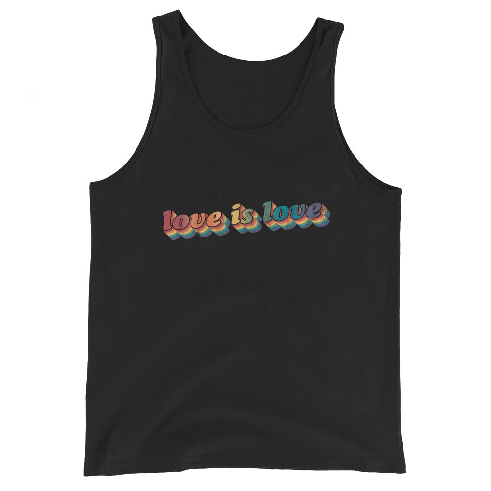 Retro Love is Love Unisex Tank Top