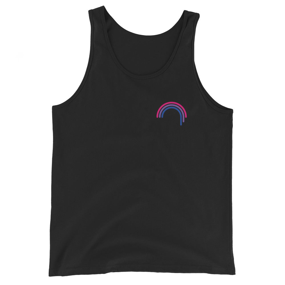 Bisexual Rainbow Drip Unisex Tank Top