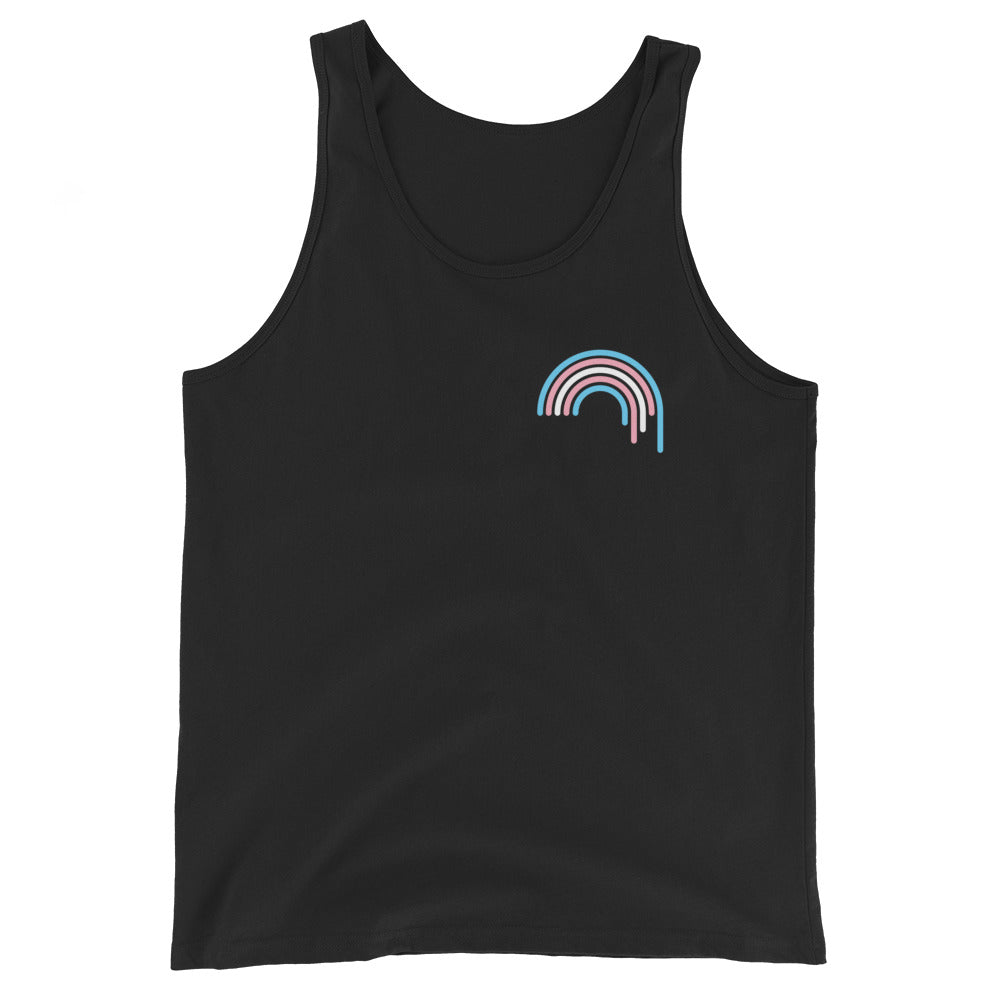 Trans Rainbow Drip Unisex Tank Top