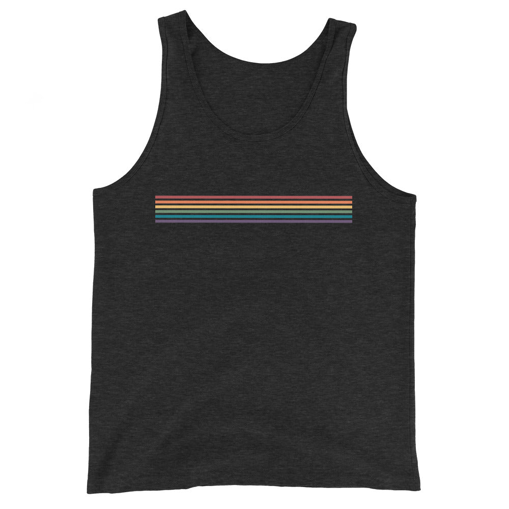 Rainbow Stripes Unisex Tank Top