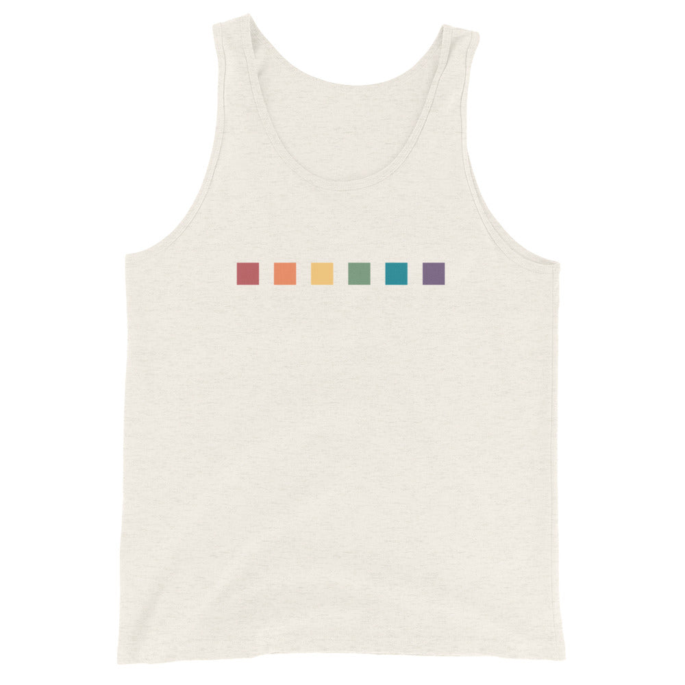 Rainbow Squares Unisex Tank Top