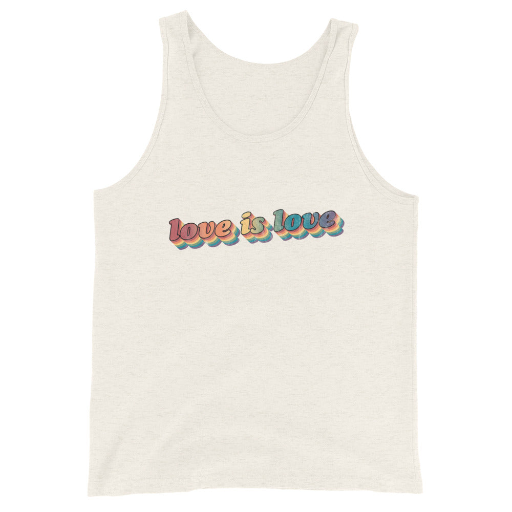 Retro Love is Love Unisex Tank Top