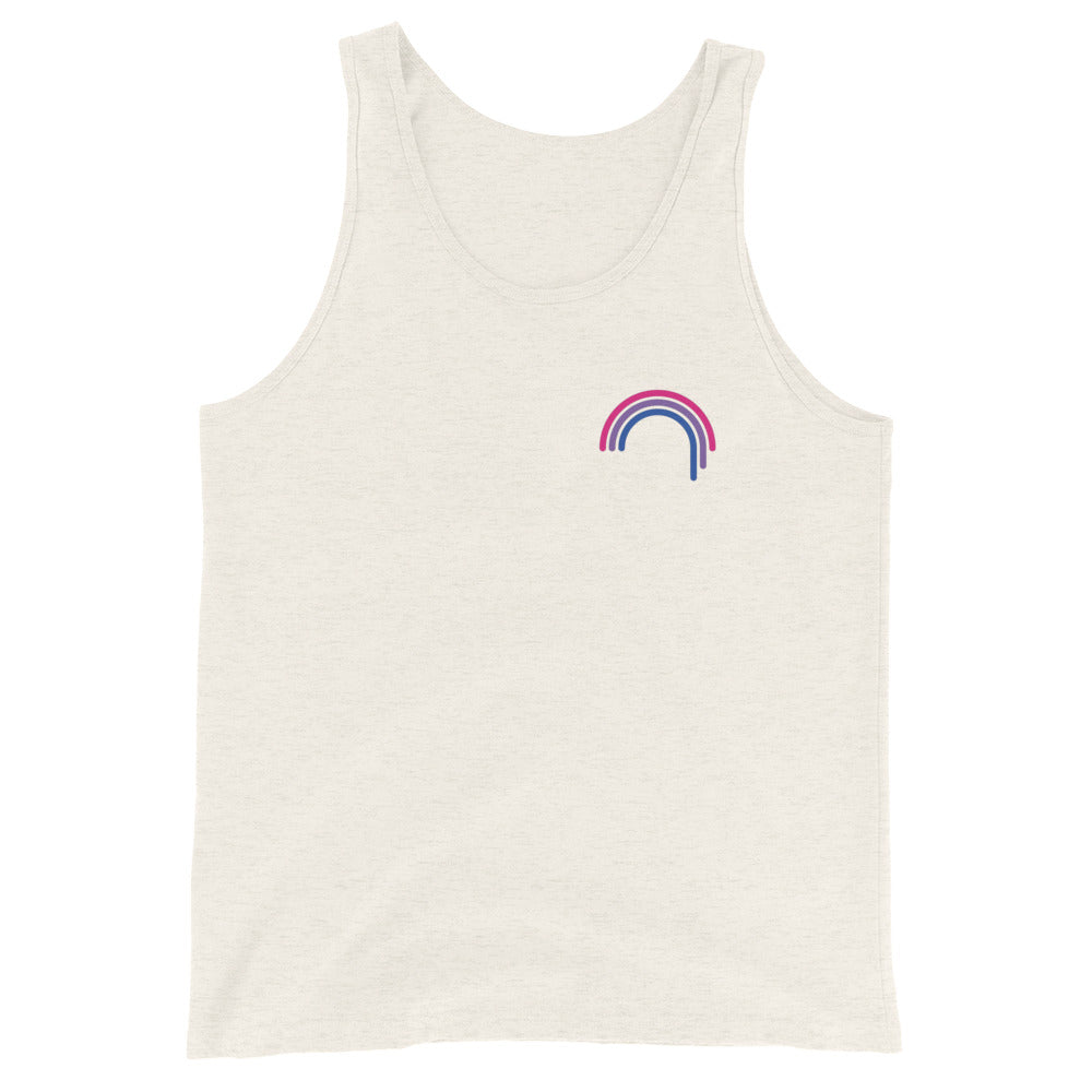 Bisexual Rainbow Drip Unisex Tank Top