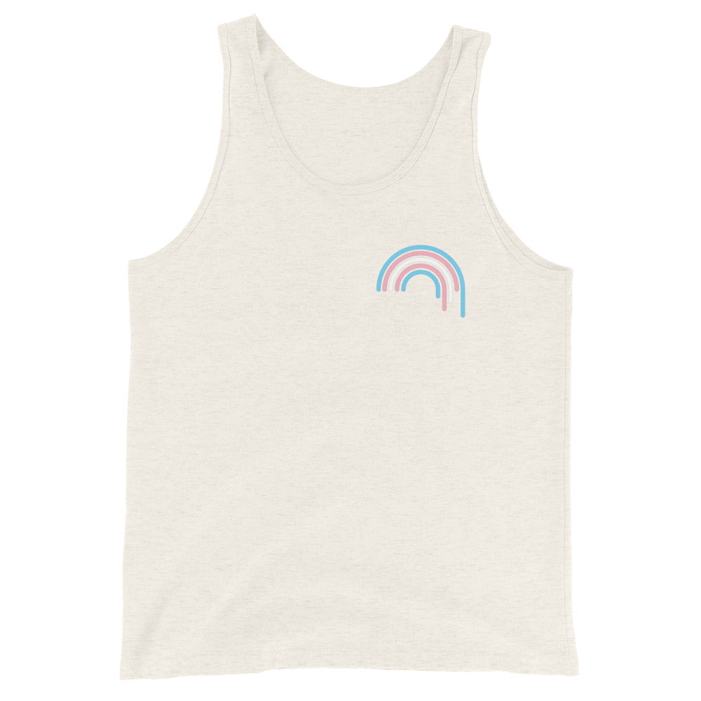 Trans Rainbow Drip Unisex Tank Top