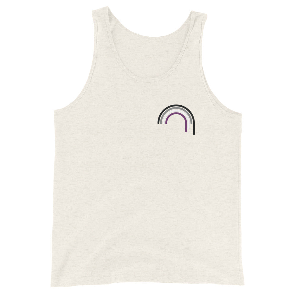 Asexual Rainbow Drip Unisex Tank Top