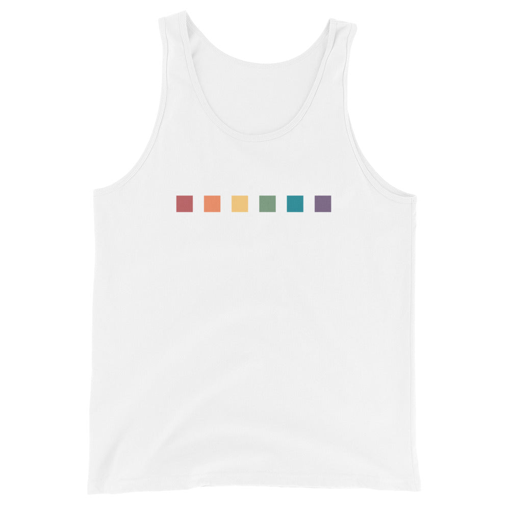 Rainbow Squares Unisex Tank Top