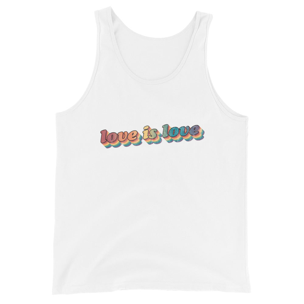 Retro Love is Love Unisex Tank Top