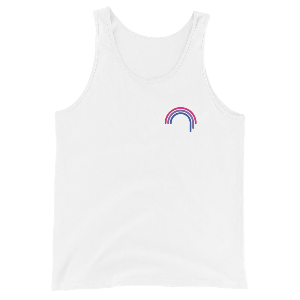 Bisexual Rainbow Drip Unisex Tank Top
