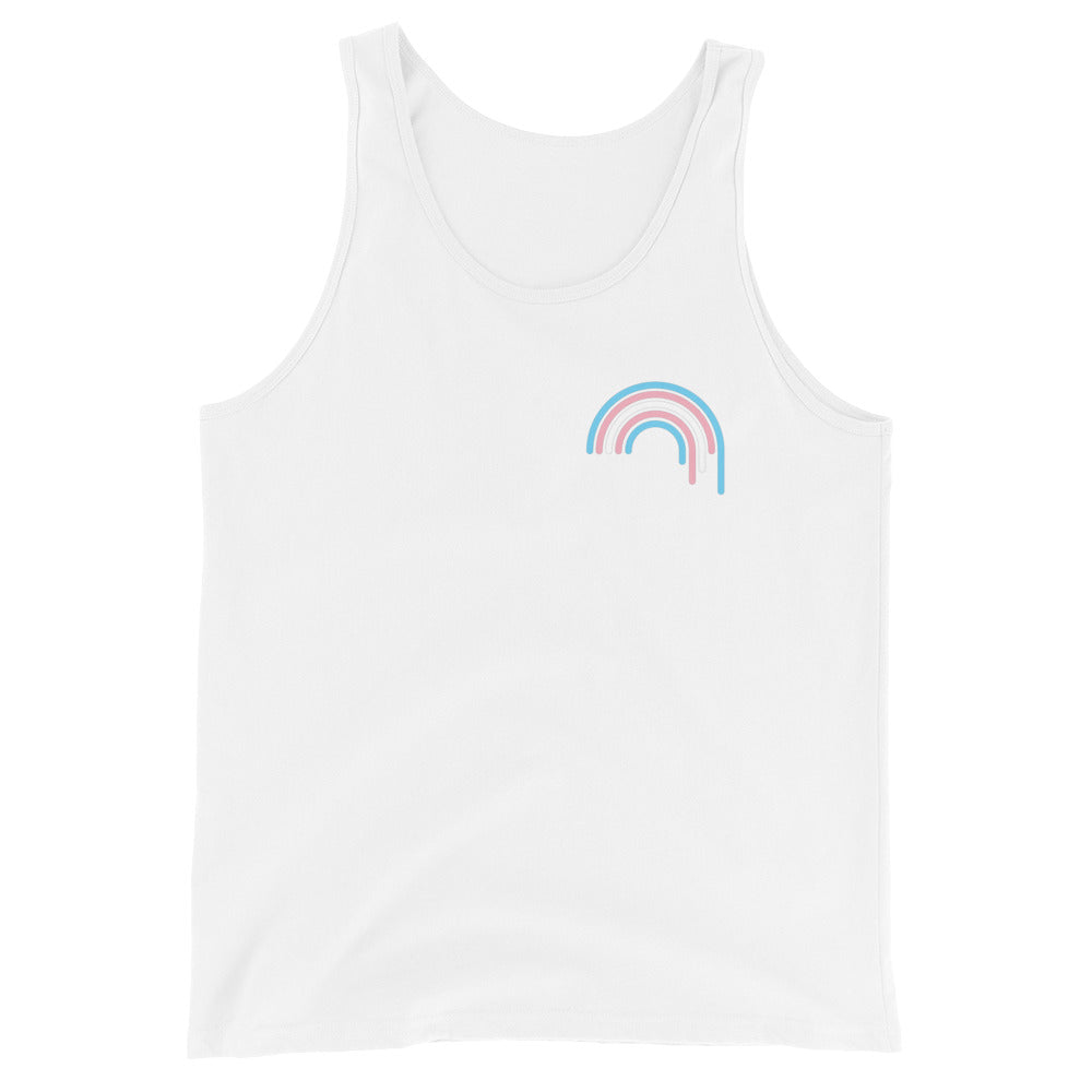 Trans Rainbow Drip Unisex Tank Top