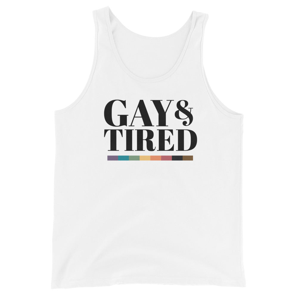 Gay and Tired Unisex Tank Top