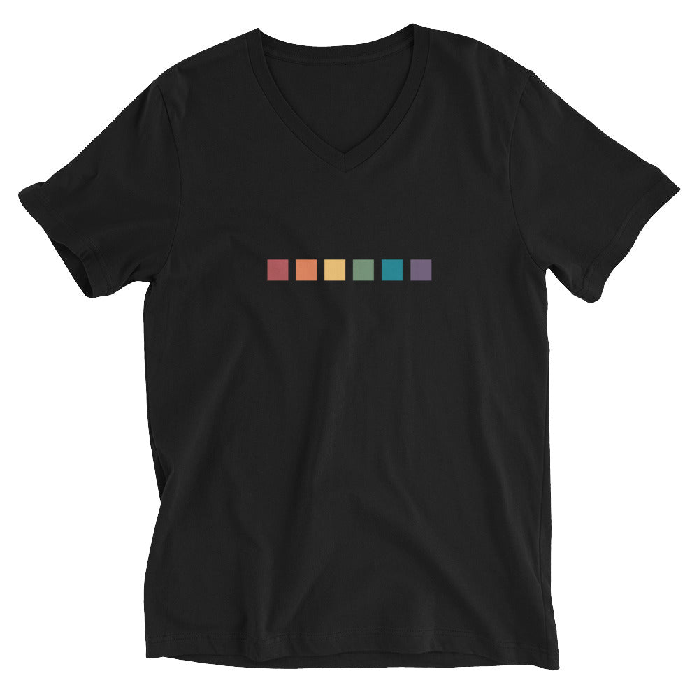 Rainbow Squares V-Neck T-Shirt