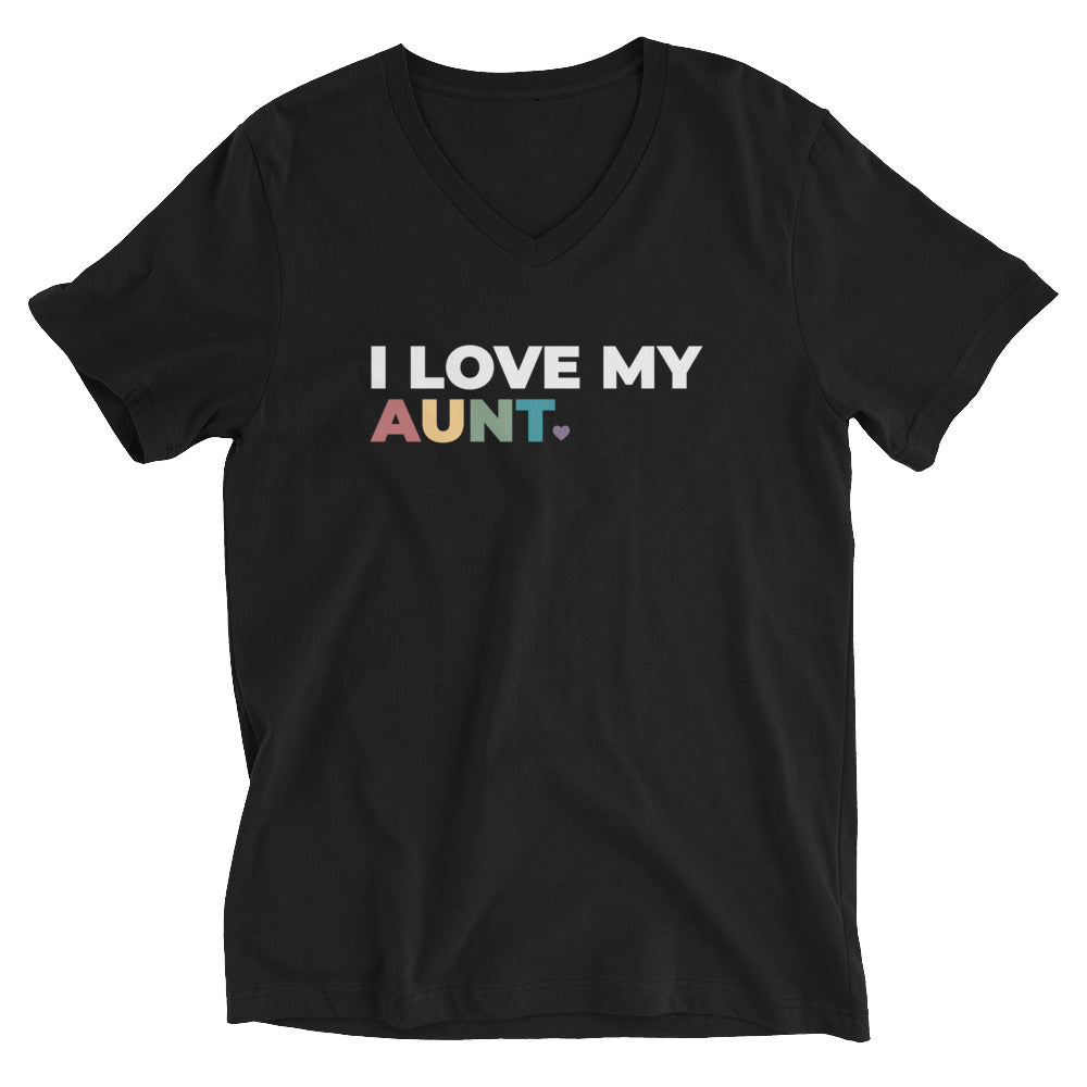 I Love My Aunt Unisex V-Neck