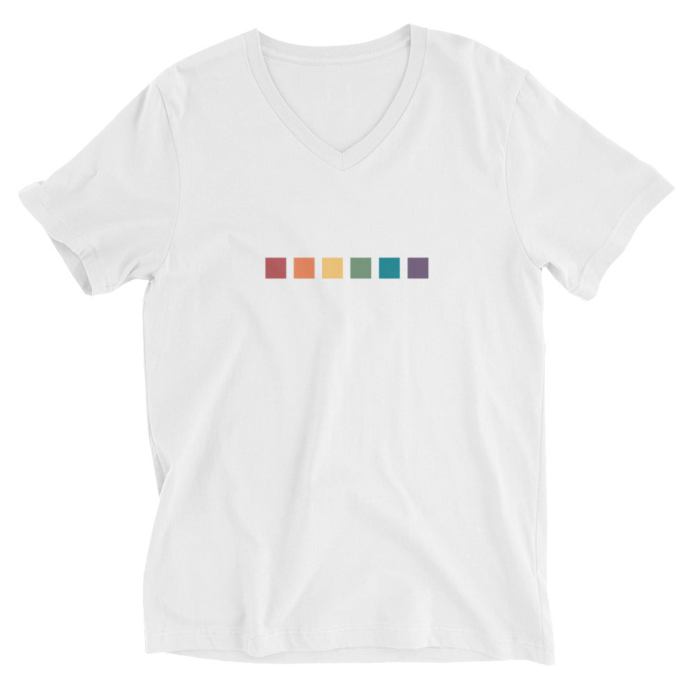 Rainbow Squares V-Neck T-Shirt