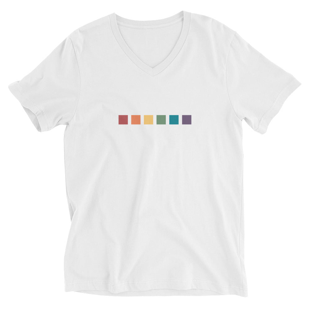 Rainbow Squares Unisex V-Neck