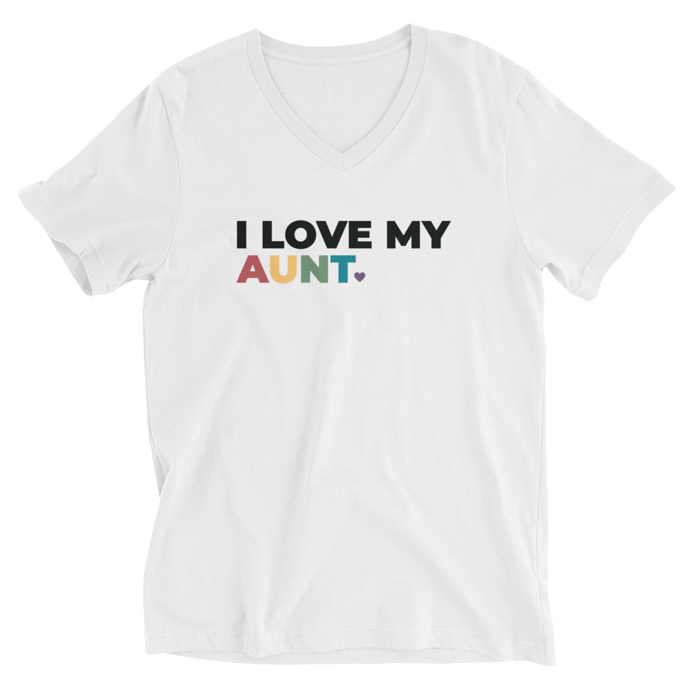 I Love My Aunt Unisex V-Neck