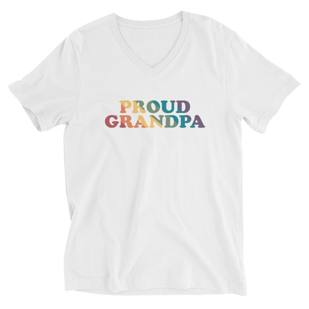 Camiseta unisex con cuello en V de abuelo orgulloso